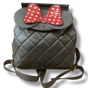 Vintage Y2K Dani by Danielle Nicole Disney Minnie Mouse Black Quilted Backpack